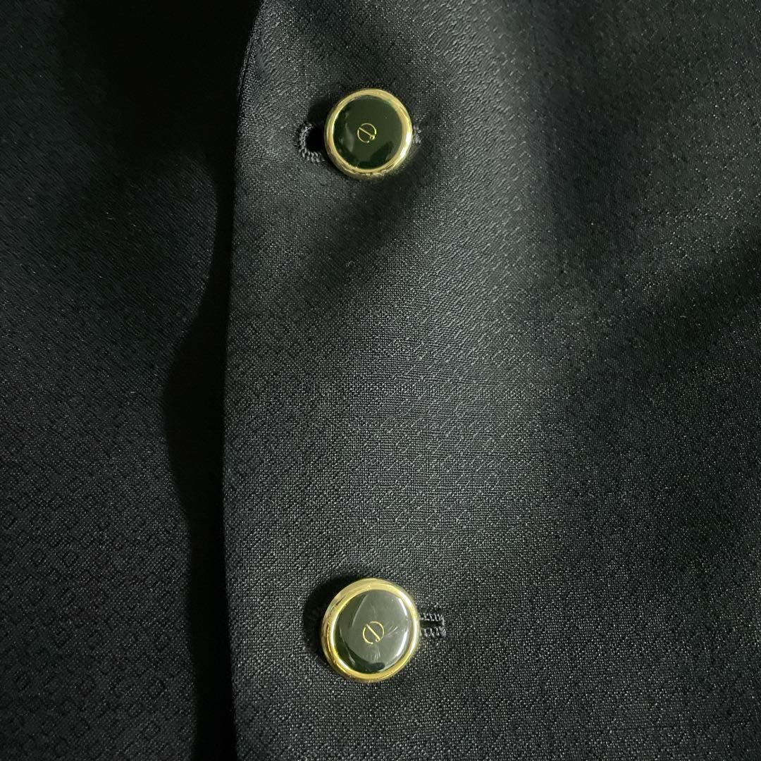 dunhill × GUCCI ダイヤ柄 黒金ボタン モヘアブレンド 高級スーツ