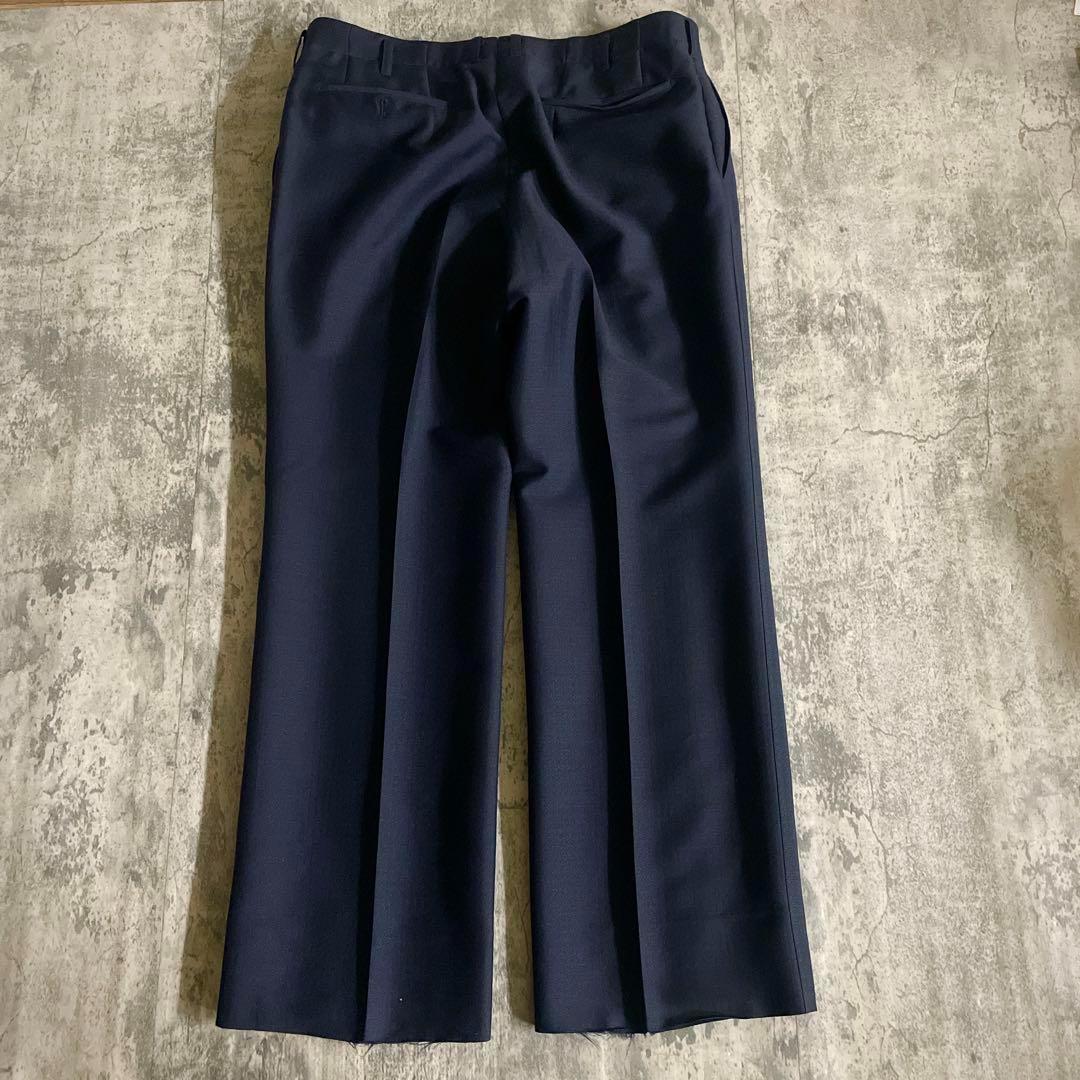 dunhill × GUCCI ダイヤ柄 黒金ボタン モヘアブレンド 高級スーツ