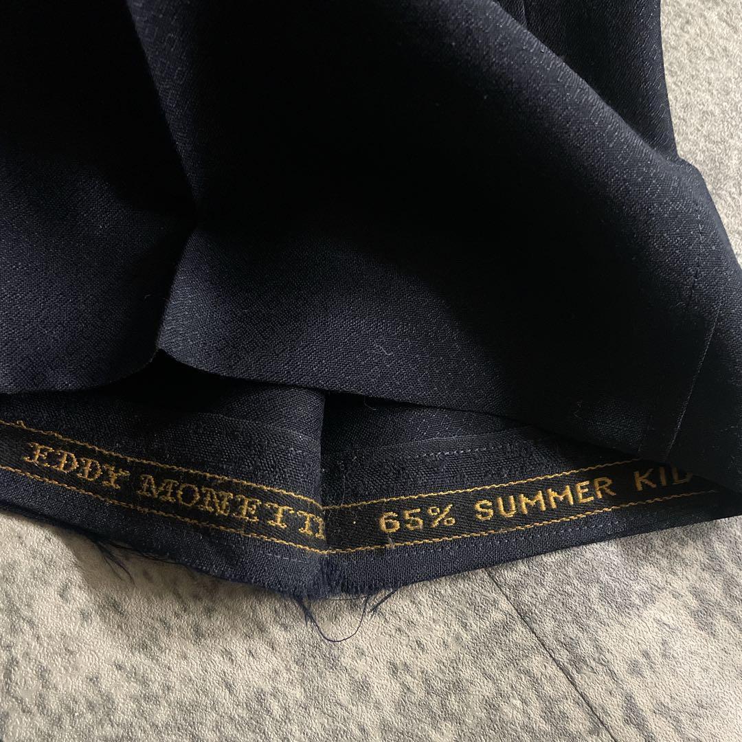 dunhill × GUCCI ダイヤ柄 黒金ボタン モヘアブレンド 高級スーツ