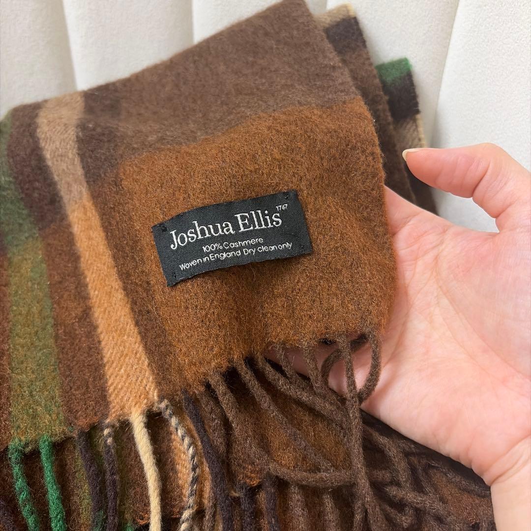 Joshua Ellis カシミヤ チェックストール