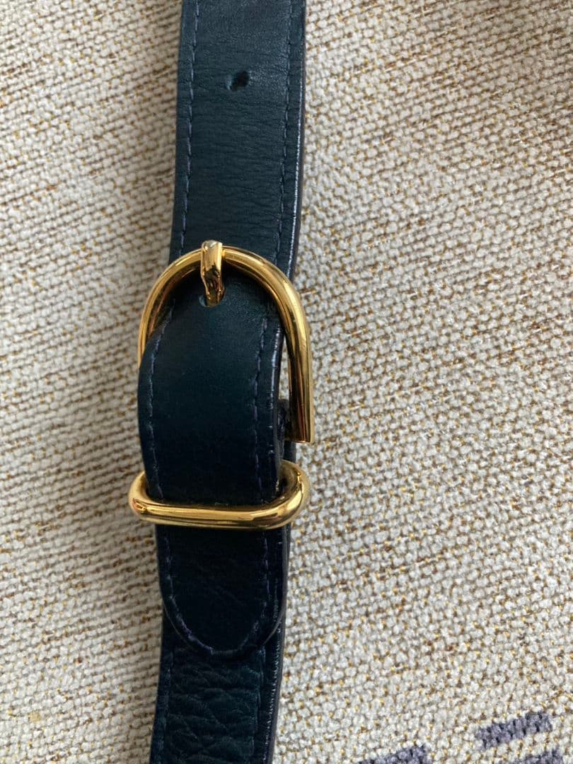 ま*ん様 希少★バーバリー BURBERRY レザー ショルダーバッグ★90s