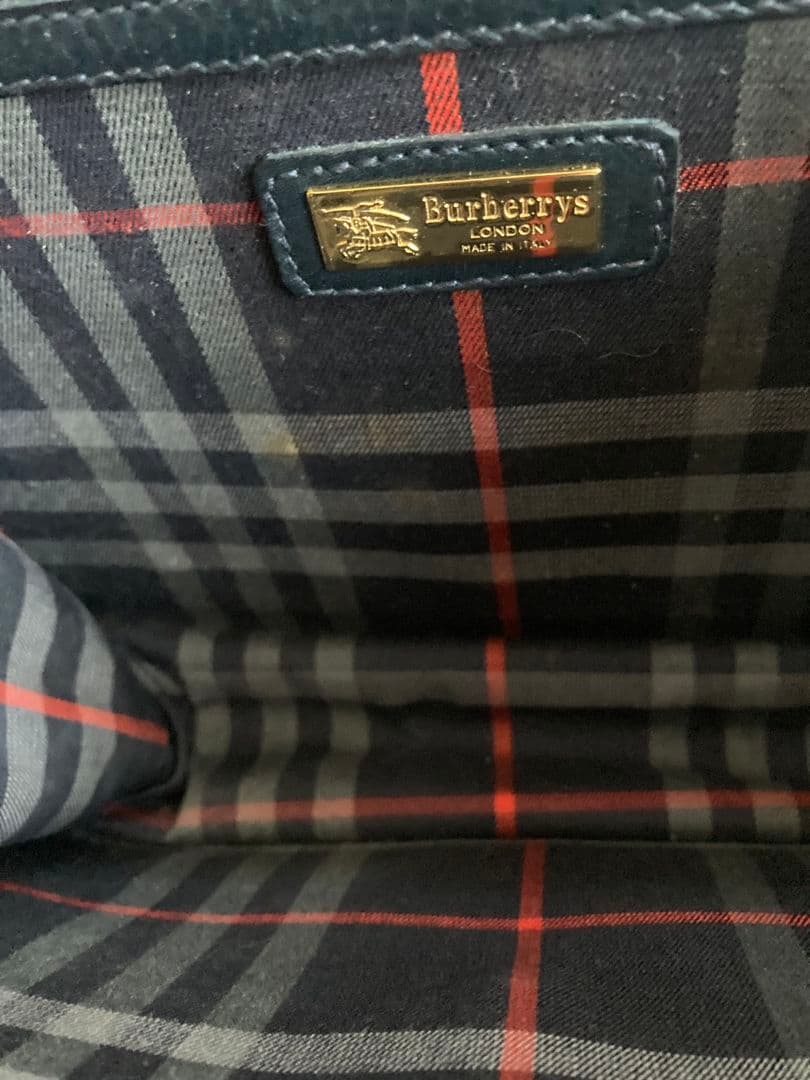 ま*ん様 希少★バーバリー BURBERRY レザー ショルダーバッグ★90s