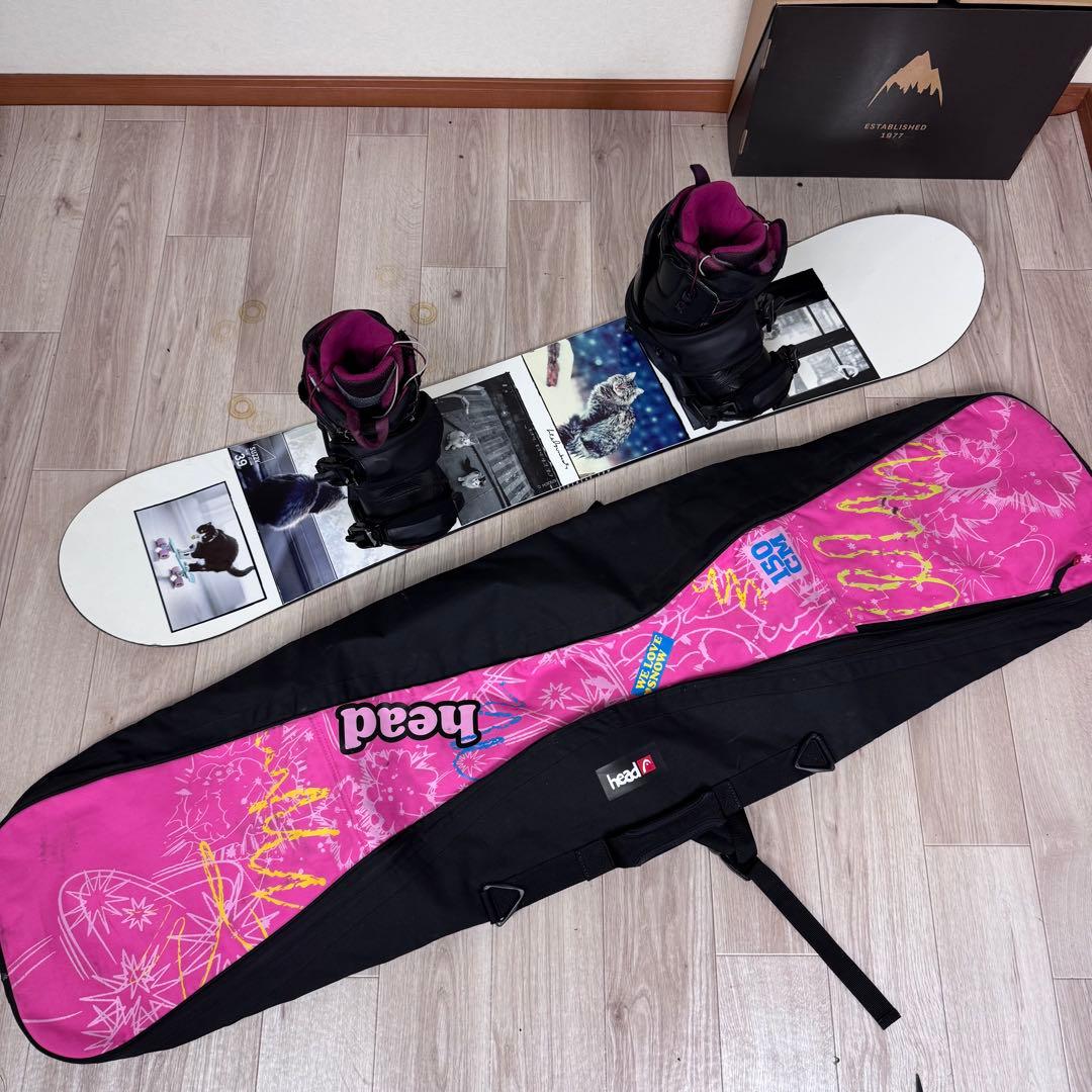 専用HEAD スノーボード 139cm 4点セットBurtonブーツ23.5cm
