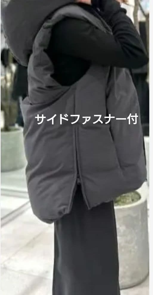 美品【プラージュ】HAKUU/ハクウ別注 MID/L ダウンベスト グレー