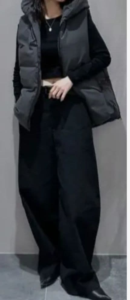 美品【プラージュ】HAKUU/ハクウ別注 MID/L ダウンベスト グレー