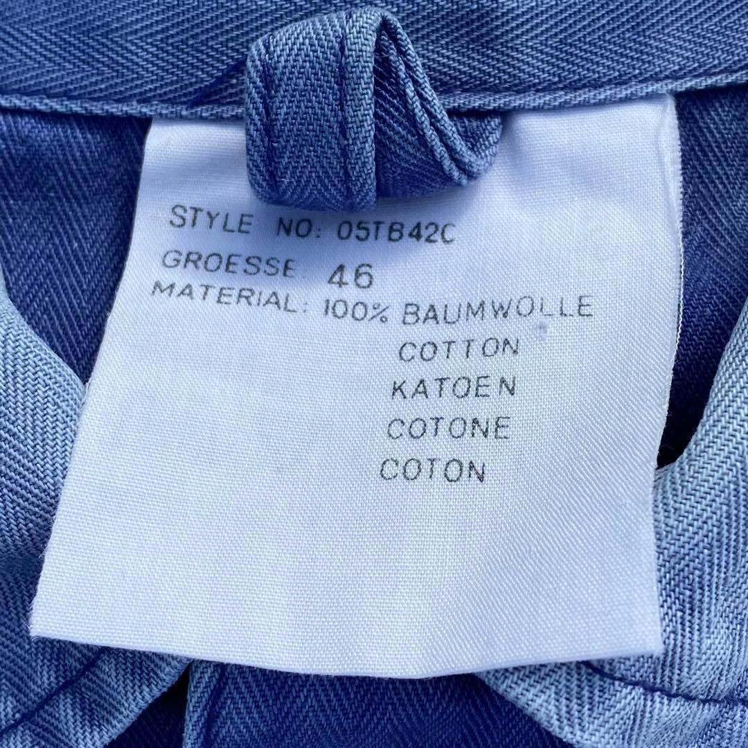 80's ユーロワークジャケット　hbt コットンカバーオール サンフェード