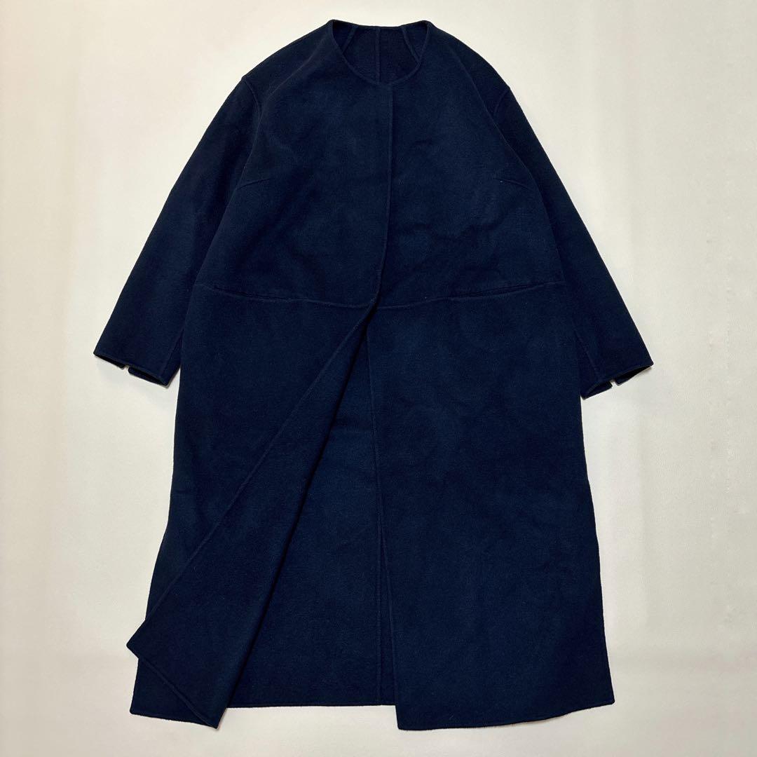 MUSE ドゥーズィエムクラス victorian リバーノーカラーロングコート