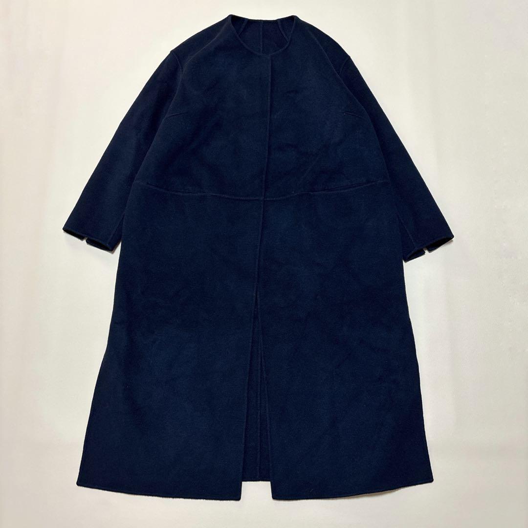 MUSE ドゥーズィエムクラス victorian リバーノーカラーロングコート