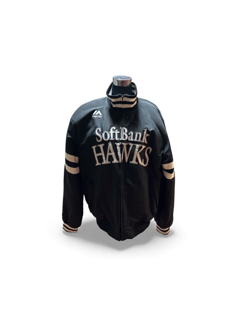 SoftBank Hawks ブラックジャケット Majestic