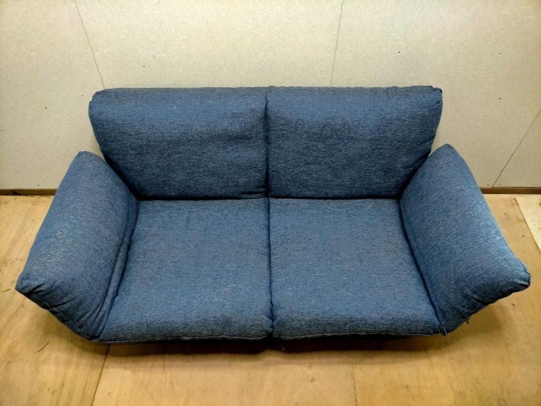 2人掛けソファ　リクライニング　ローソファ　ソファーベッド　250206-1