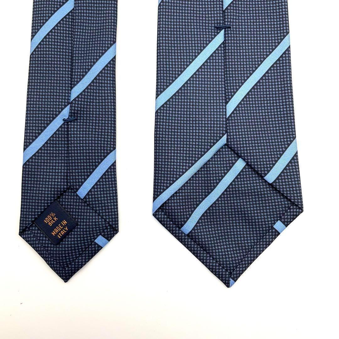 ルイヴィトン LOUIS VUITTON ネクタイ ブルー ストライプ シルク