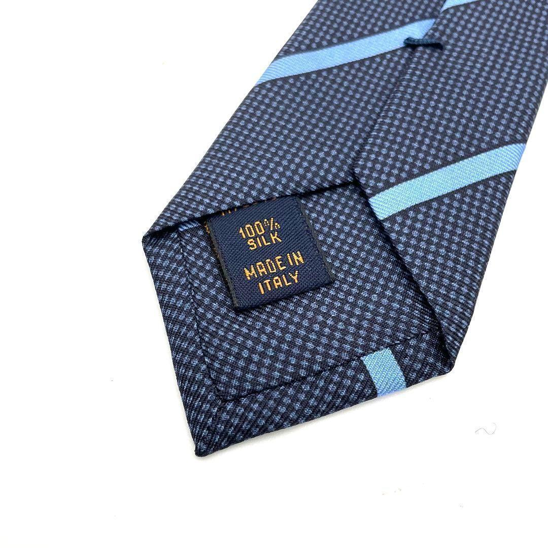 ルイヴィトン LOUIS VUITTON ネクタイ ブルー ストライプ シルク