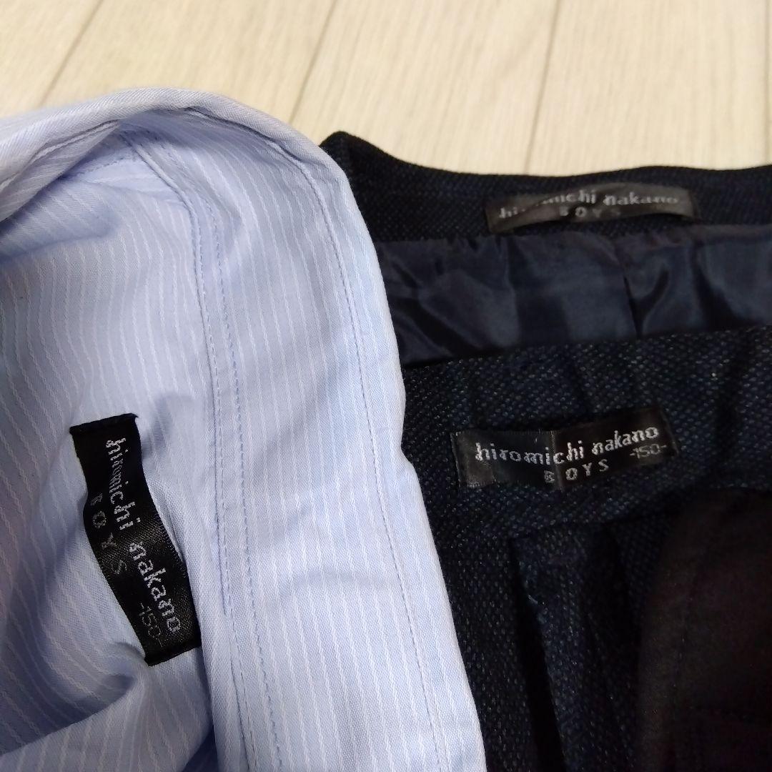 ナカノヒロミチ150　フォーマルセット　濃ネイビー✕青ストライプ　スーツ　男の子