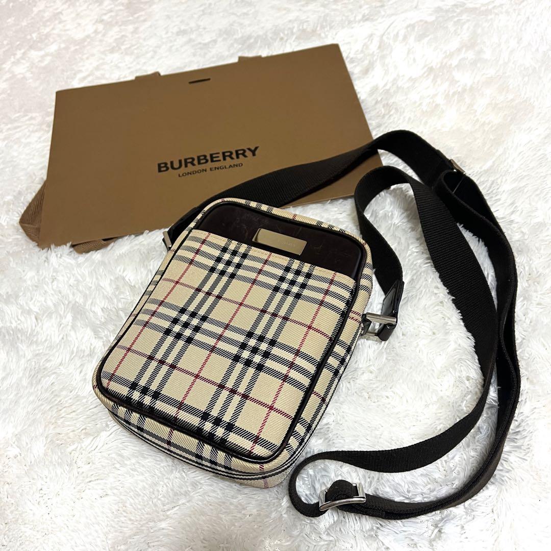 Burberry バーバリー　ショルダーバッグ　ノバチェック　ベージュ　金具