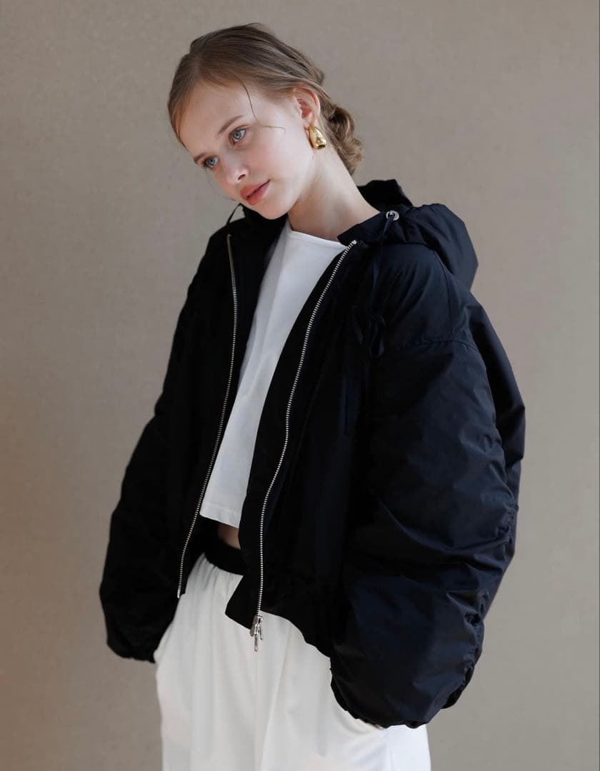 Pois ポワ　リボンブルゾン　ブラック　アウター