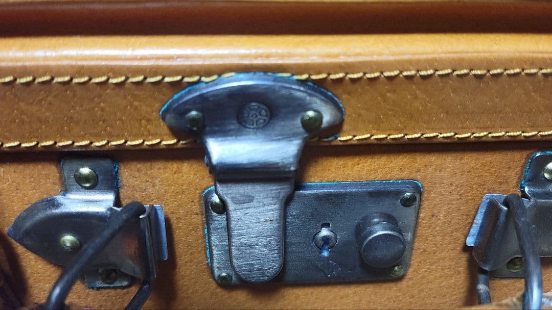 未使用　トランク　　レザー革　　親子　大小　ペア　 インテリア