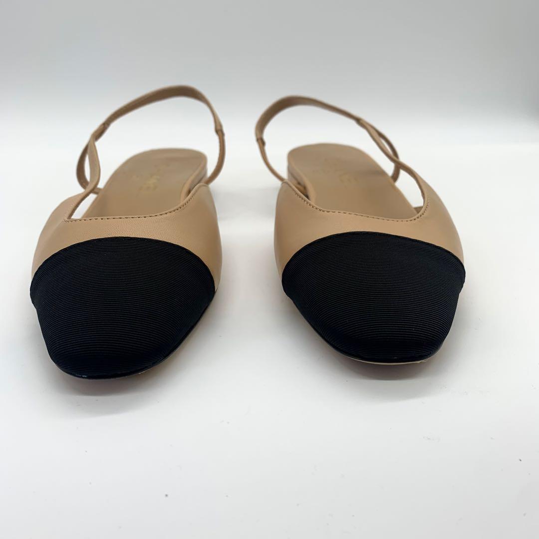 美品 現行 シャネル アンクルベルト パンプス ココマーク ベージュ サイズ36