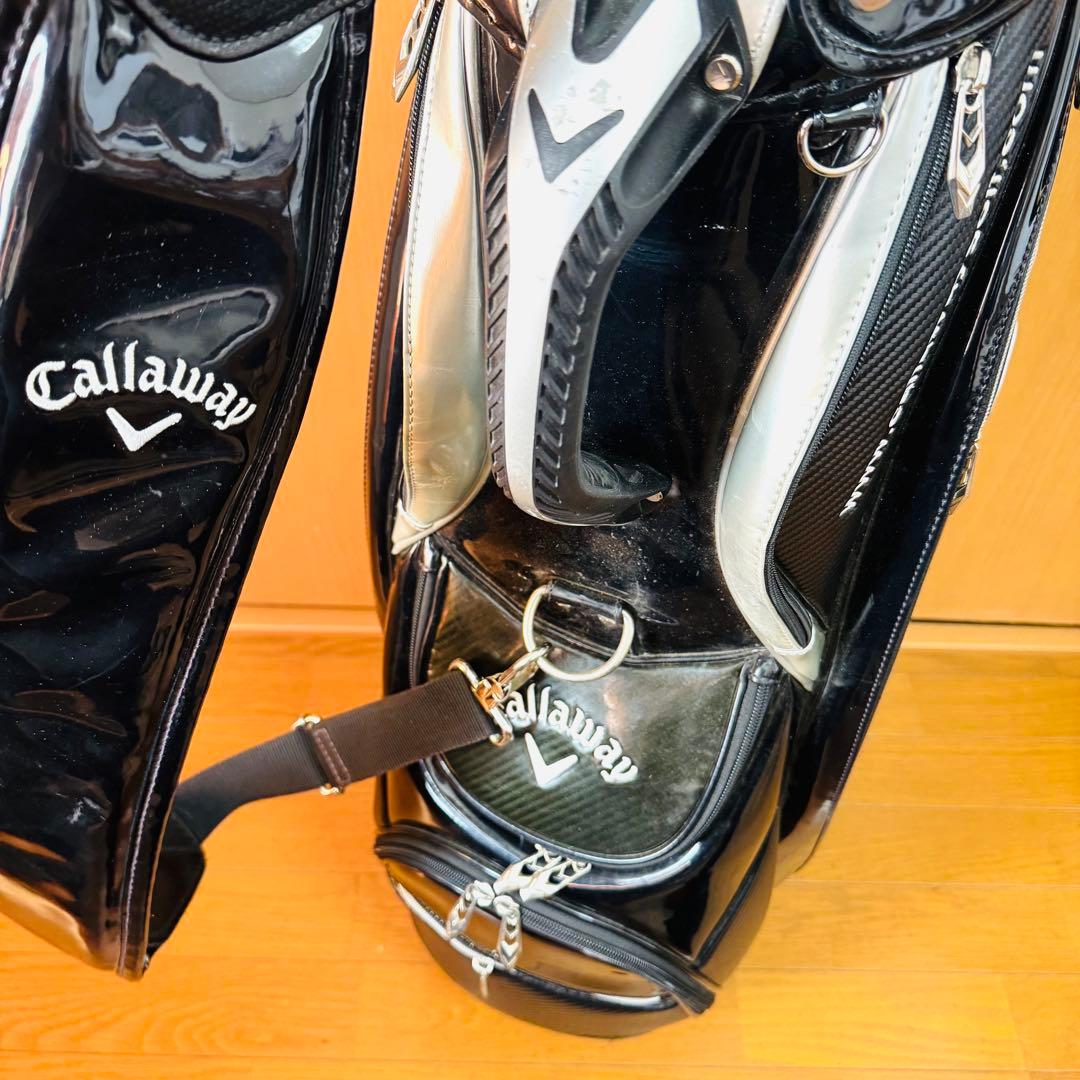 Callaway キャディバッグ ゴルフ ブラック 9型 カート式 エナメル