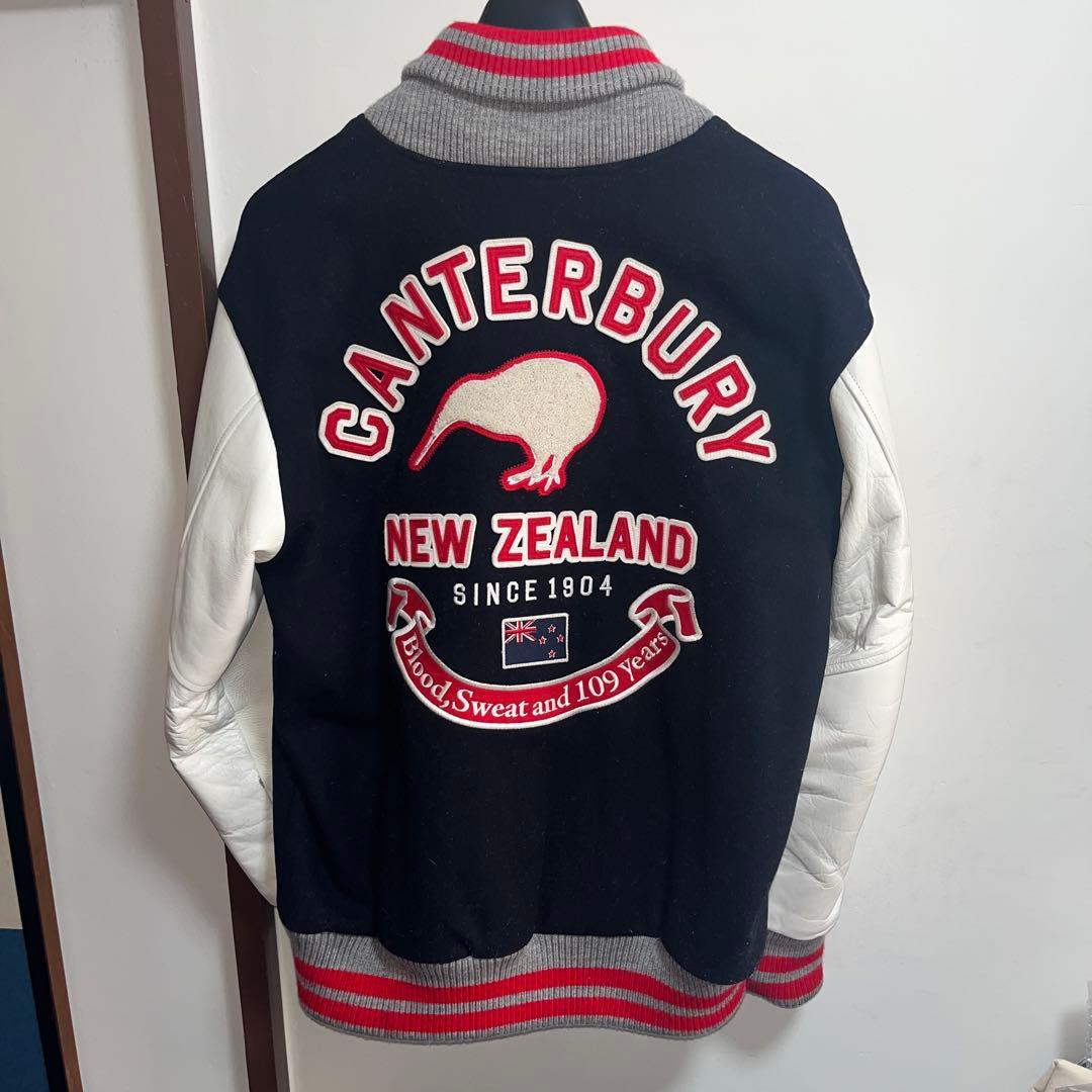 カンタベリー スタジャン 袖レザー　Ｌサイズ　ビックロゴ