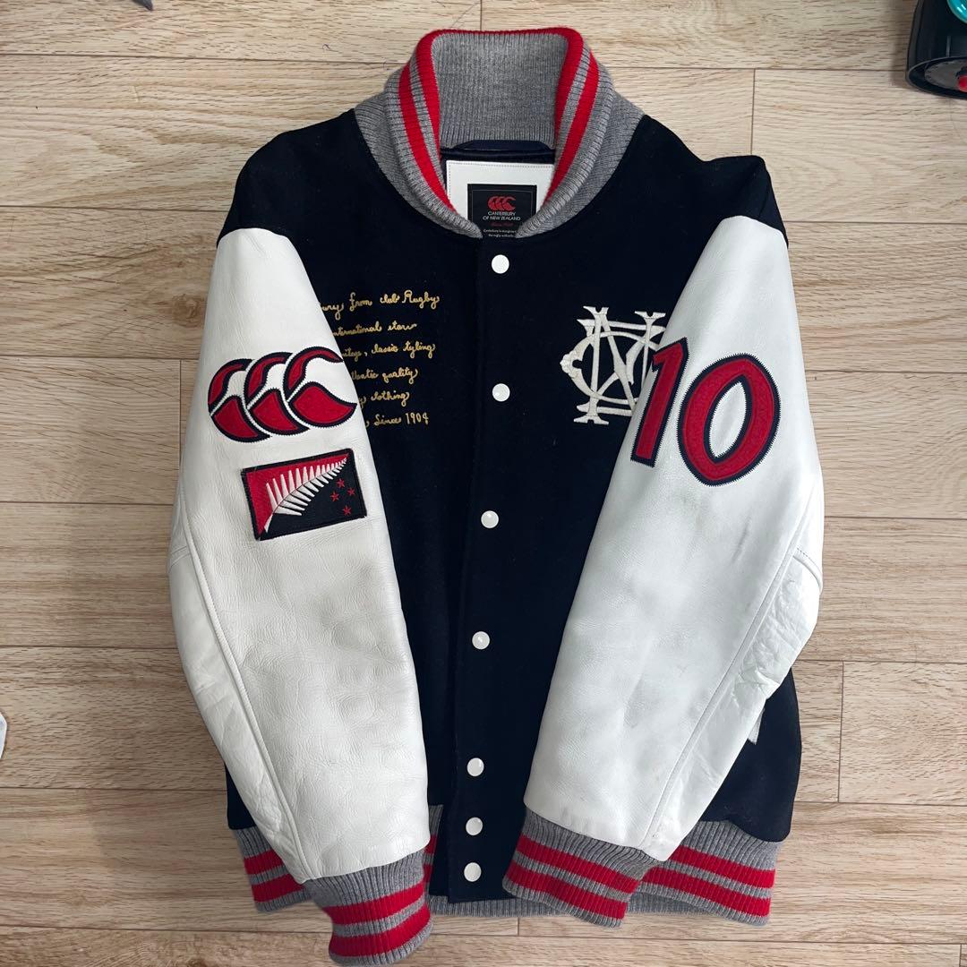 カンタベリー スタジャン 袖レザー　Ｌサイズ　ビックロゴ