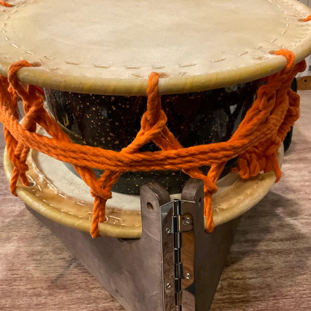 【良品】35cm！締太鼓 和太鼓 太鼓台 スタンド ケース付き 和楽器 伝統芸能