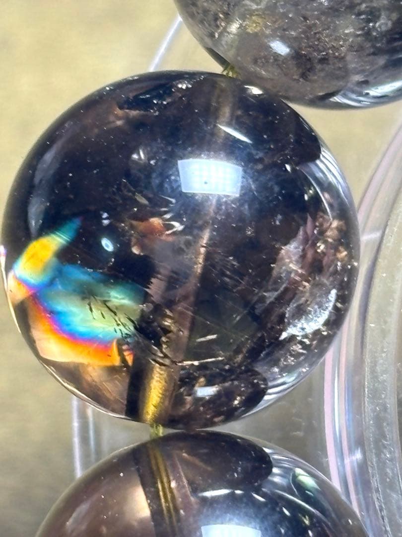 超大玉　ゼウスクォーツブレス約17㎜（新品未使用） （スモーキーシトリン）高品質