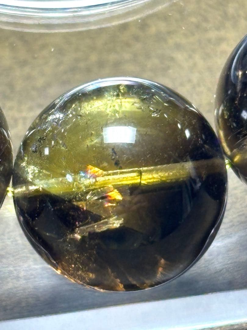 超大玉　ゼウスクォーツブレス約17㎜（新品未使用） （スモーキーシトリン）高品質