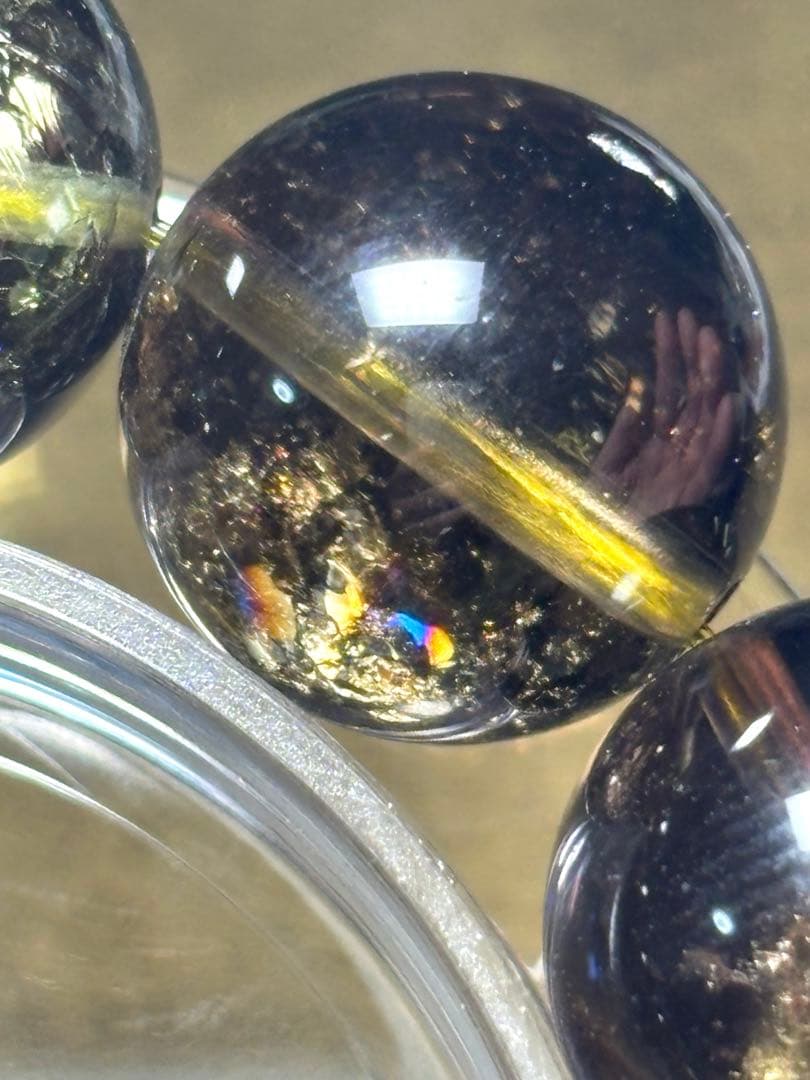 超大玉　ゼウスクォーツブレス約17㎜（新品未使用） （スモーキーシトリン）高品質