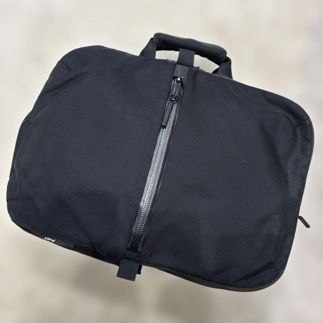 AER ブラック ダブルジッパーバッグ