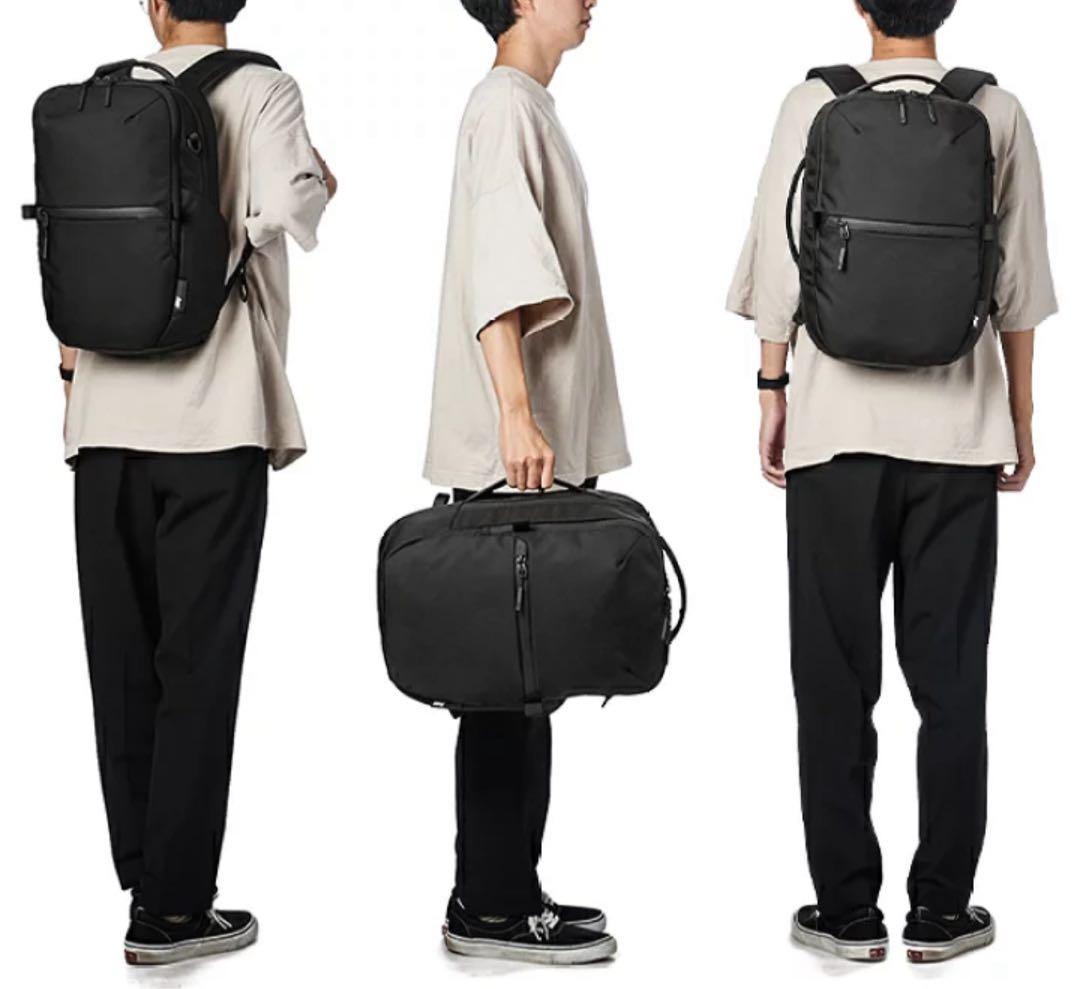 AER ブラック ダブルジッパーバッグ