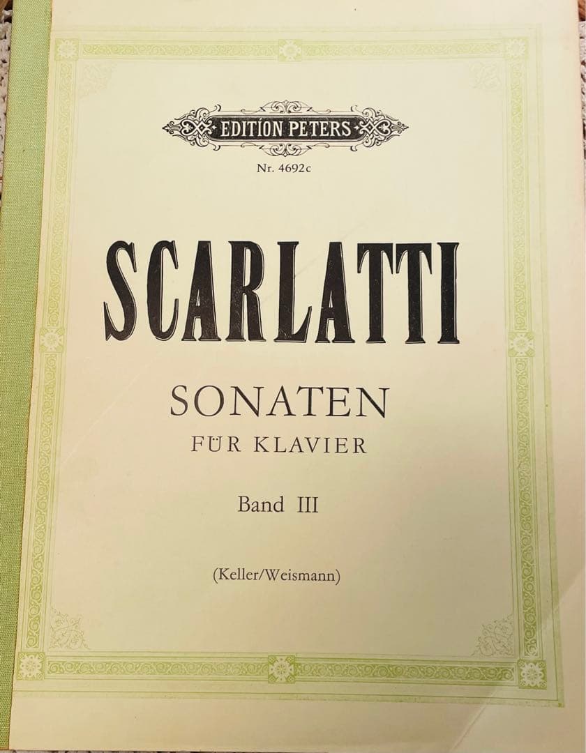 ペータース版　D.スカルラッティ　150のソナタ　全3巻