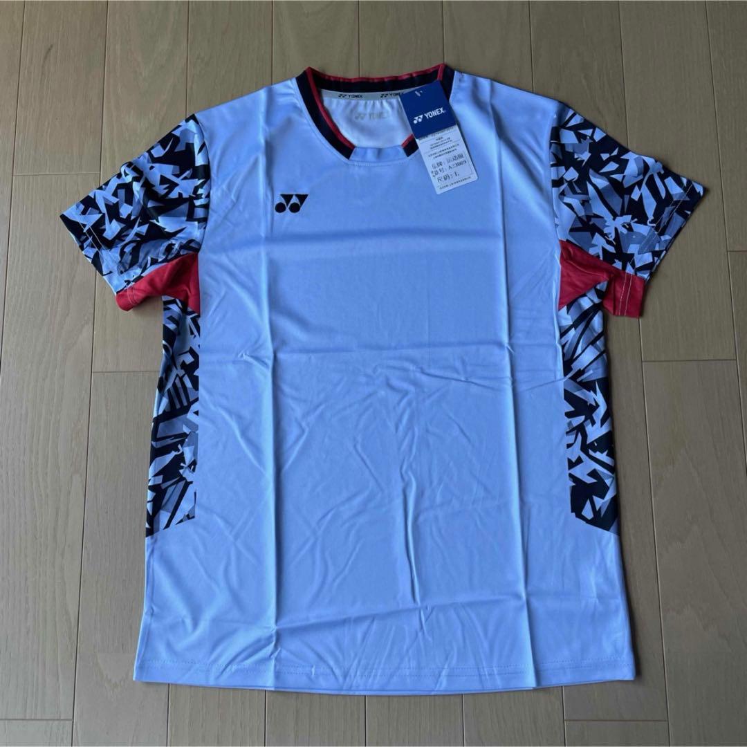 ヨネックスYONEX バドミントン日本代表モデルゲームシャツ新品XLライトブルー