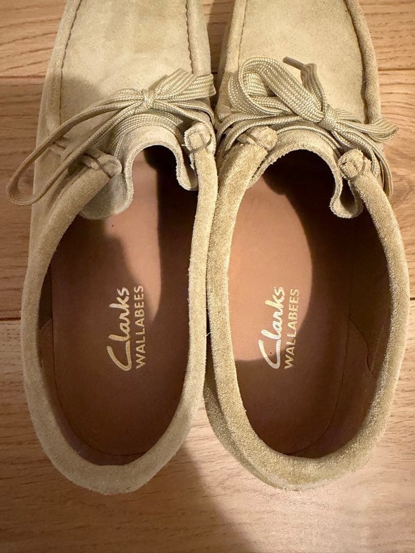 Clarks ワラビー ベージュ スエード　25cm