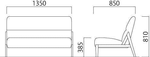 A Sofa 2人掛け ソファ コーデュロイ スウィッチ カナタ製作所
