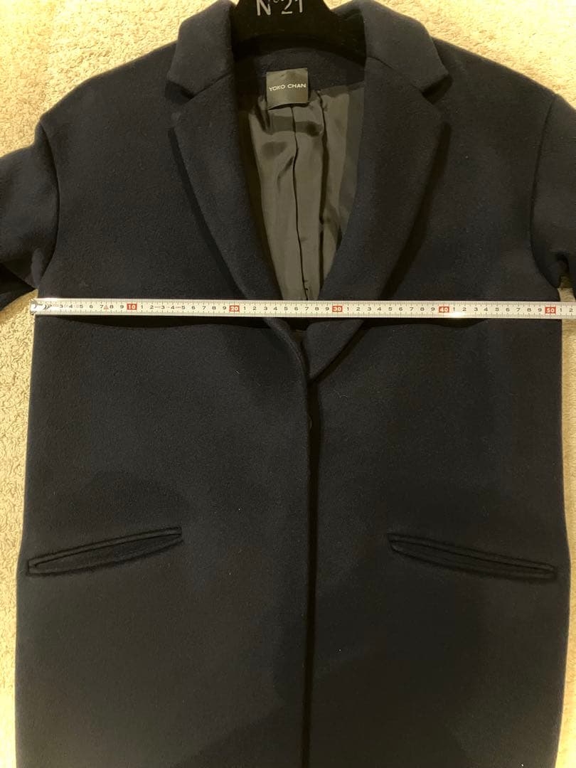 YOKO CHAN ネイビー チェスターコート