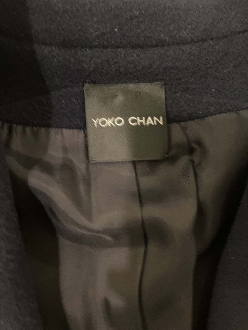 YOKO CHAN ネイビー チェスターコート