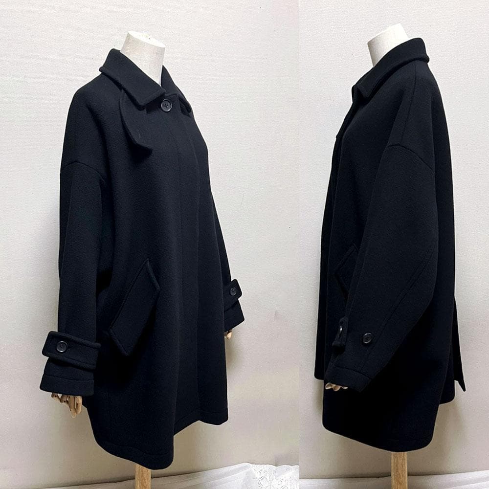 Curensology カレンソロジー ウール二重織 メルトンステンカラーコート