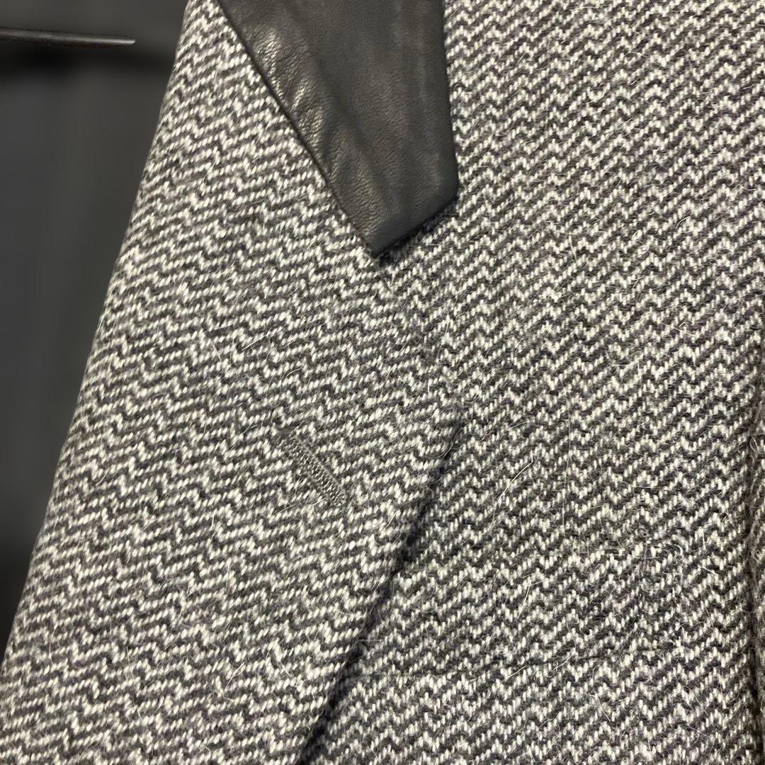 テーラードジャケット グレーとブラック ヘリンボーン