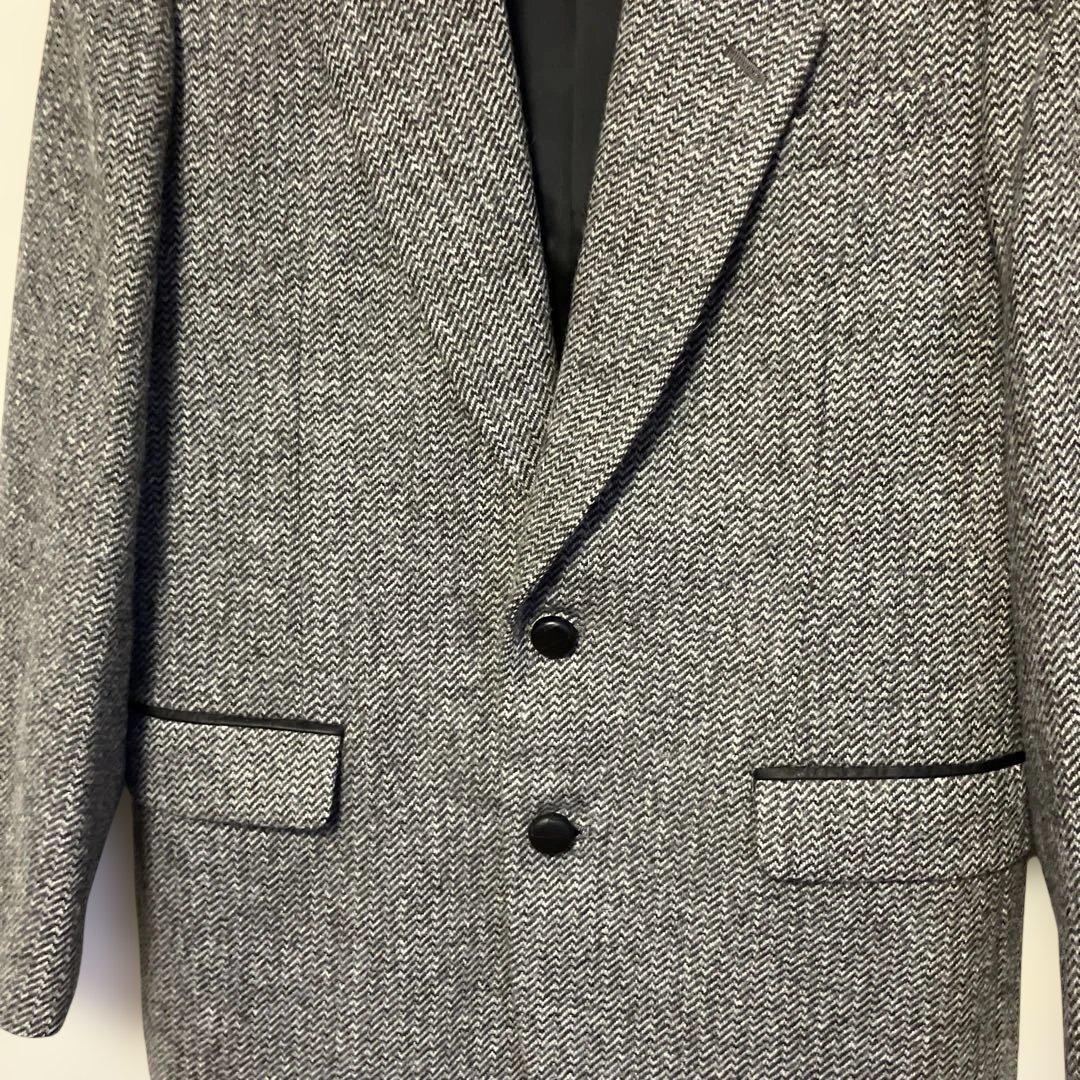 テーラードジャケット グレーとブラック ヘリンボーン