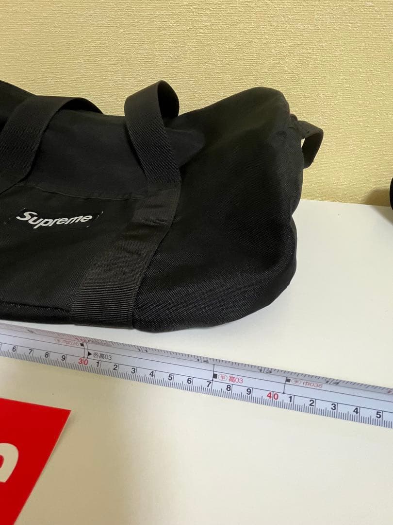 Supreme ブラック ドラムバッグ