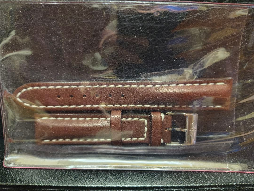 BREITLING レザーベルト ブラウン イエロー