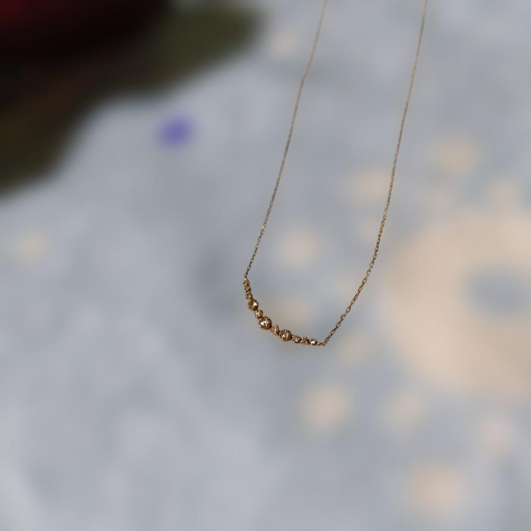 agete 限定 ネックレス K18 ダイヤ