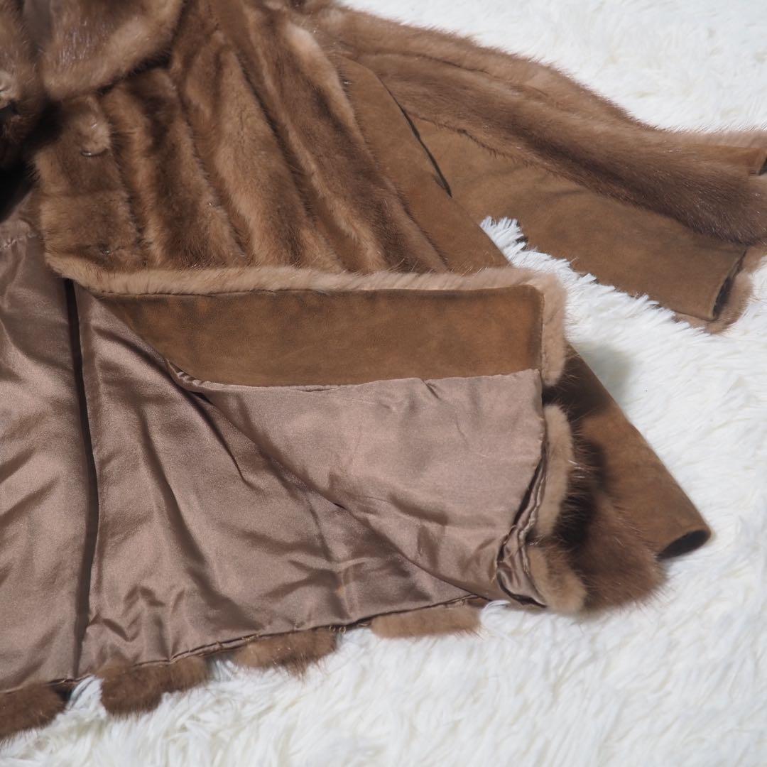 【SAGA MINK】サガミンク デミバフミンク 毛皮コート 銀サガ 極美品