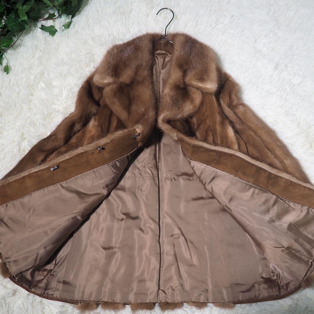 【SAGA MINK】サガミンク デミバフミンク 毛皮コート 銀サガ 極美品