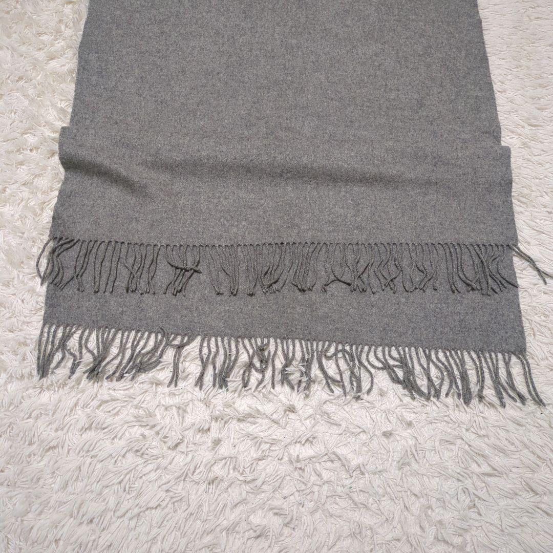 Johnstons of Elgin 大判 カシミヤ ストール グレー