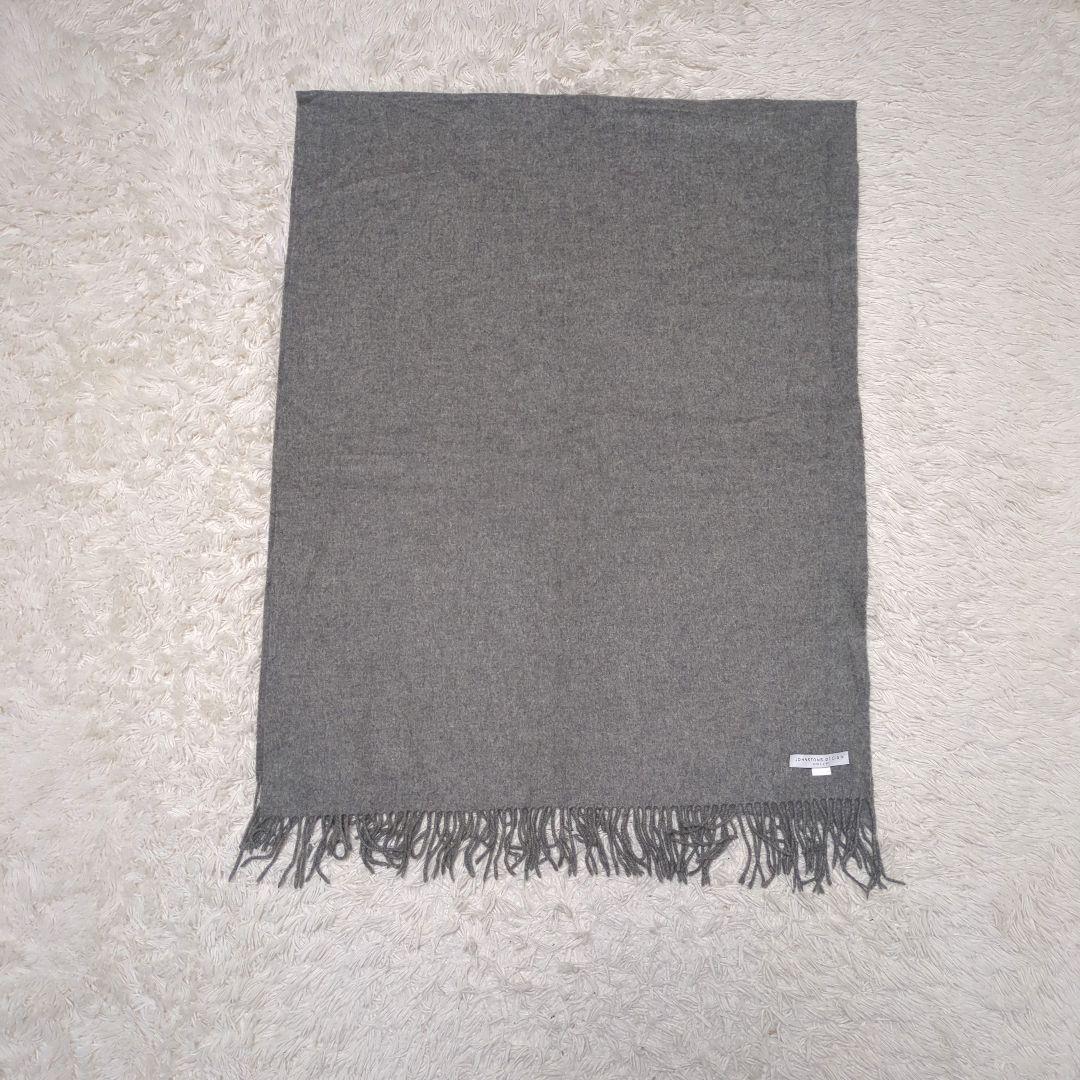 Johnstons of Elgin 大判 カシミヤ ストール グレー