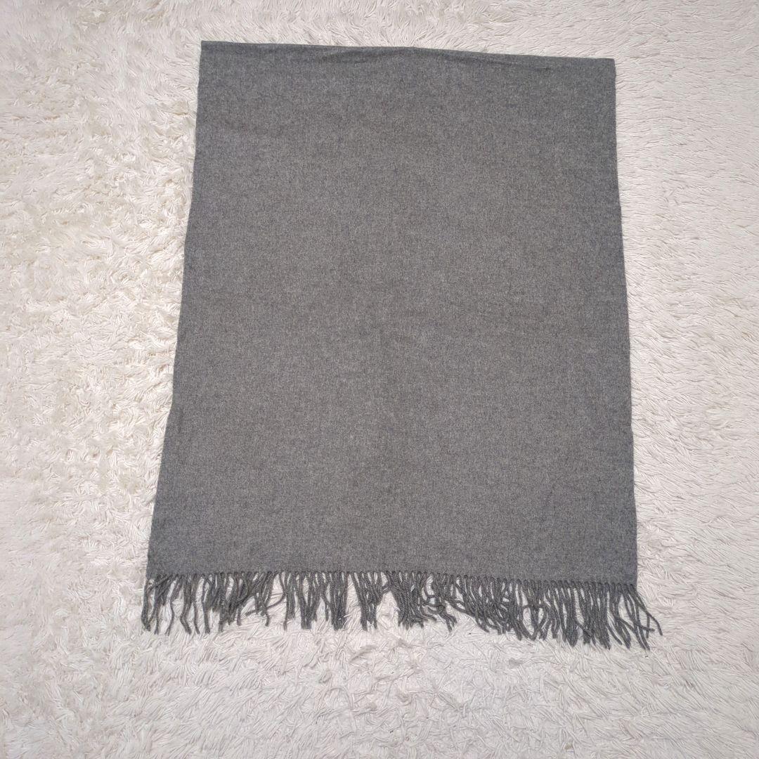 Johnstons of Elgin 大判 カシミヤ ストール グレー