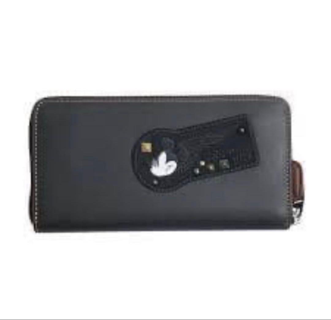 コーチ　COACH/ミッキーマウスコラボレザーパッチワーク長財布