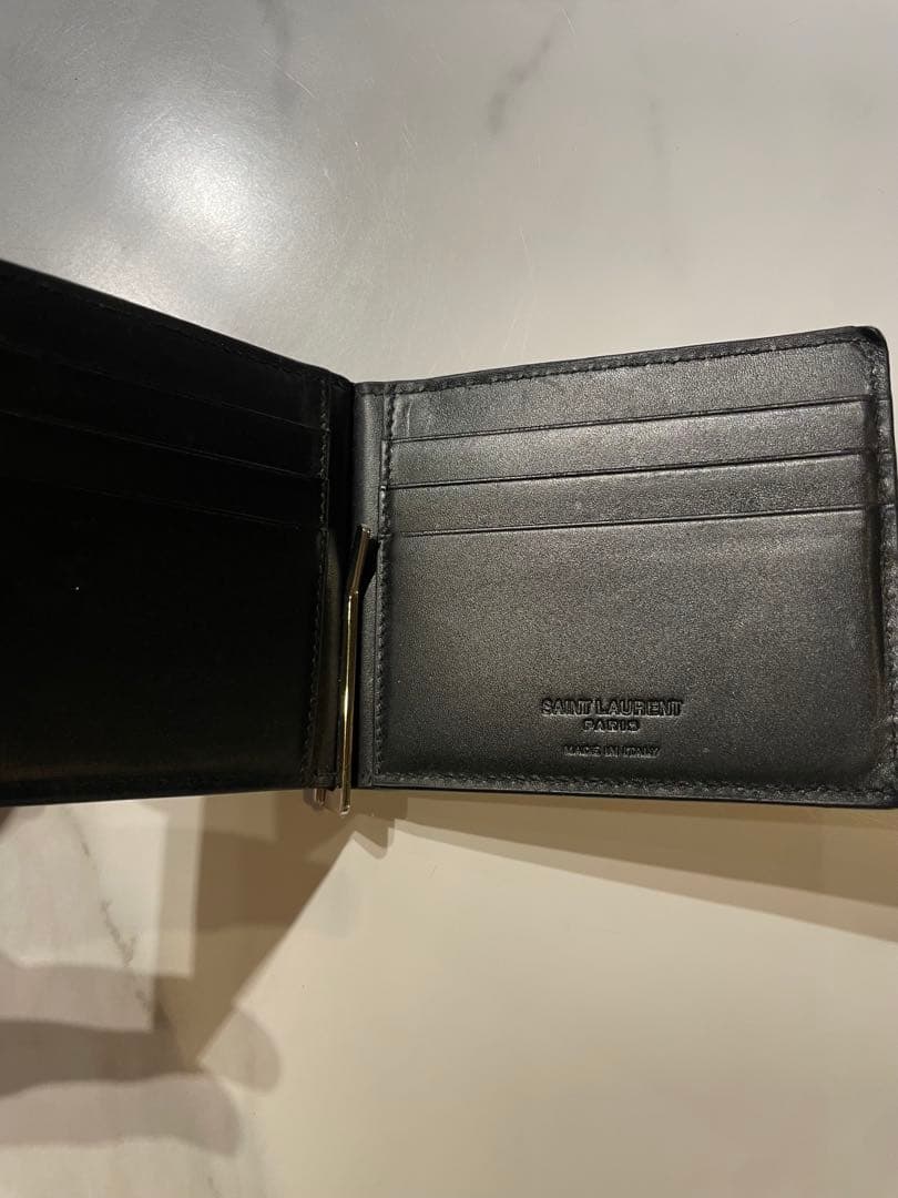 SAINT LAUREN サンローラン　マネークリップ　ケース　ブラック