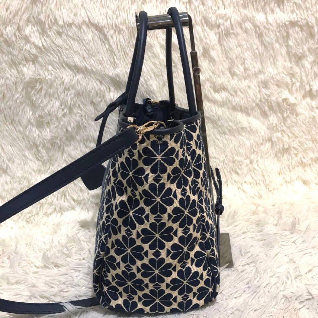 未使用✨ケイトスペード　 2way ショルダーバッグ トートバッグ　ネイビー系